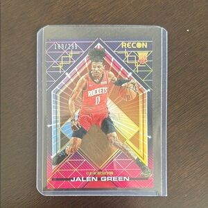 Numbered Recon Jalen Green Basketball Card
